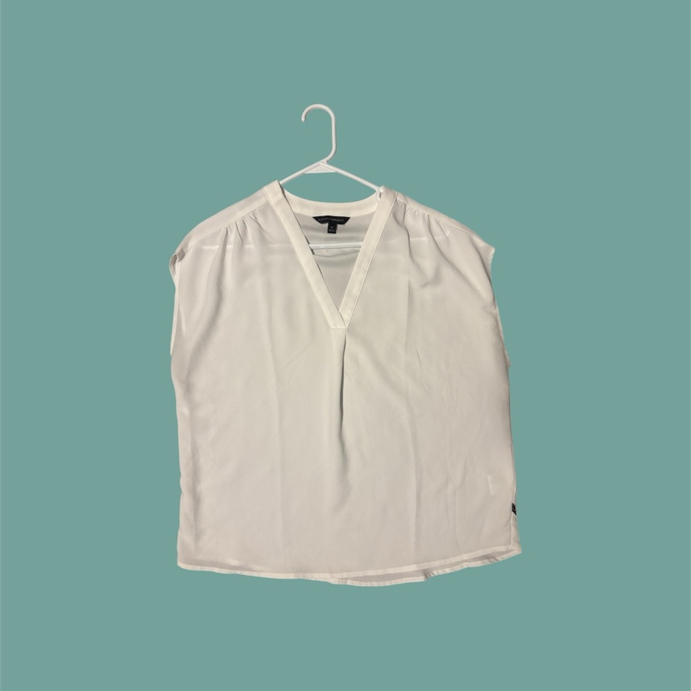 Banana Republic Cream V-Neck Blouse